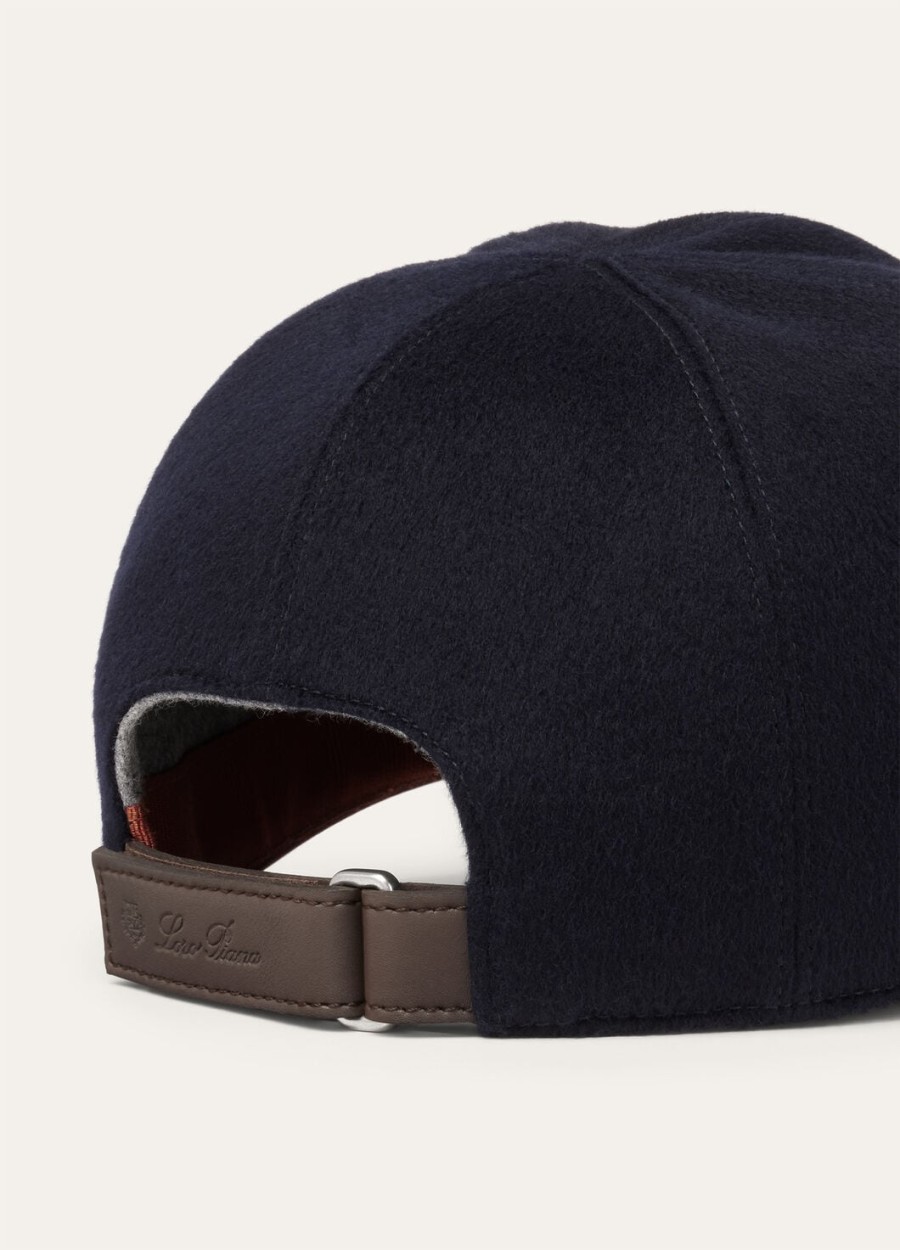 ivy cashmere baseball cap - storm system navy