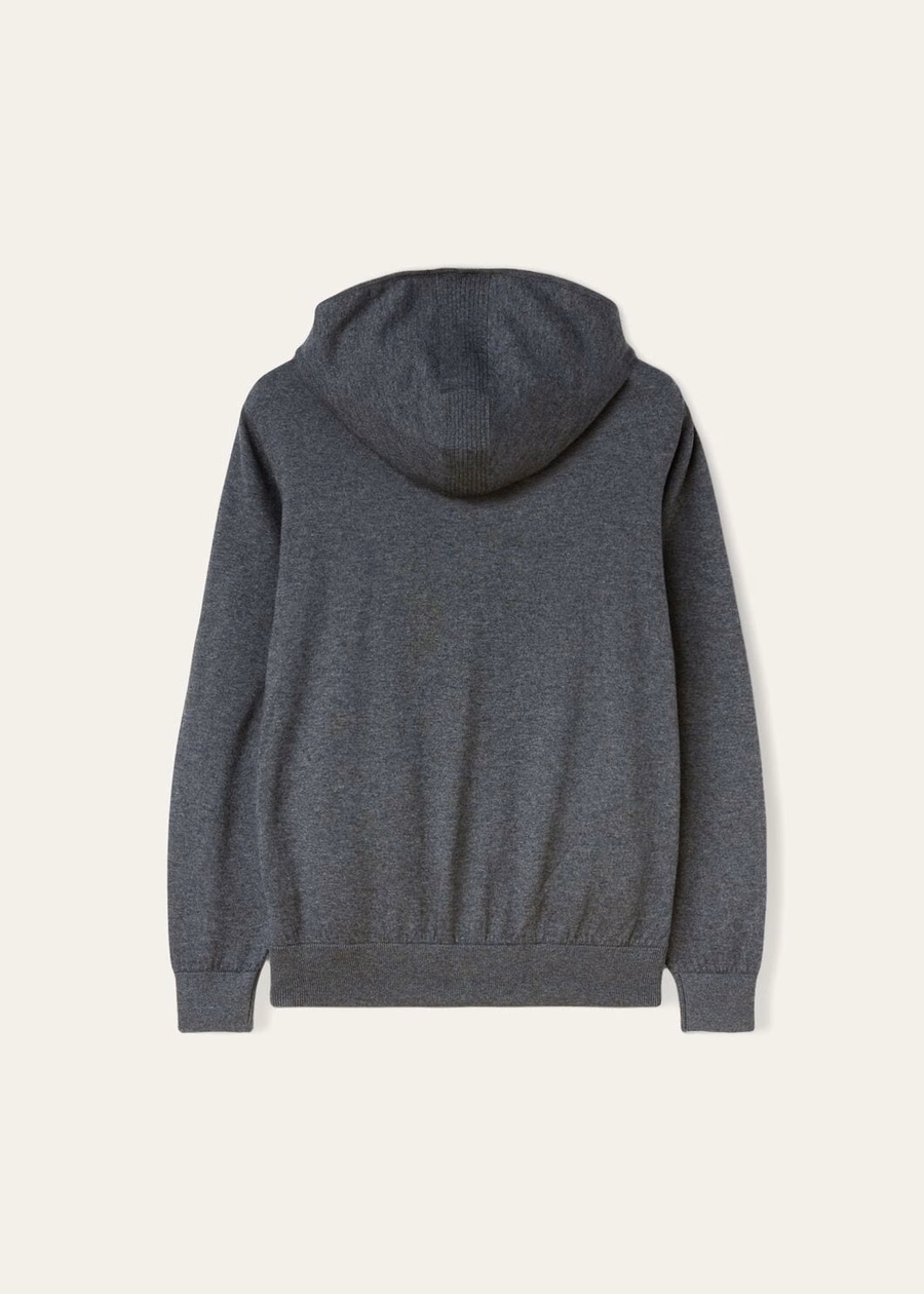 Hood Leisure Bomber Katoen Kasjmier Grijs Melange