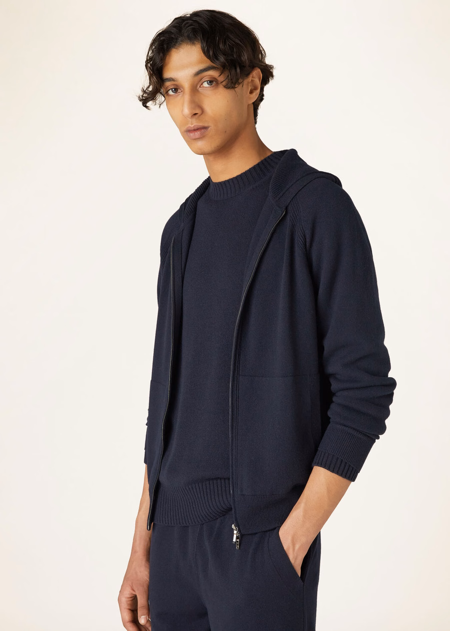 Merano Baby Cashmere Bomberjack Marineblauw