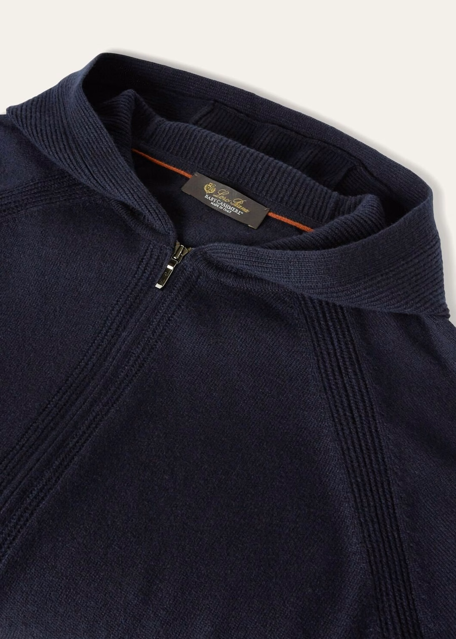 Merano Baby Cashmere Bomberjack Marineblauw