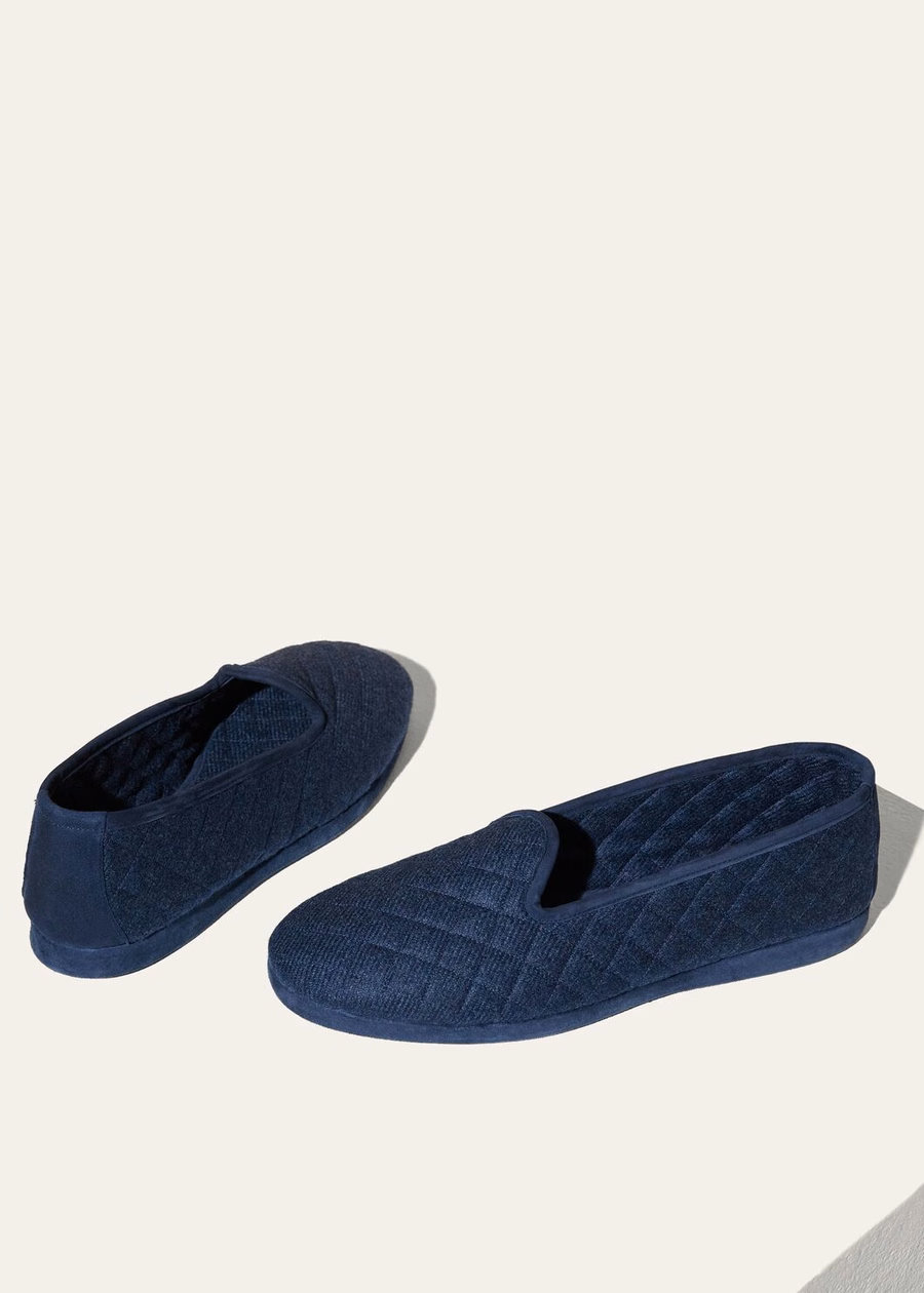 Klassieke kasjmier slippers SODALITE BLUE MEL