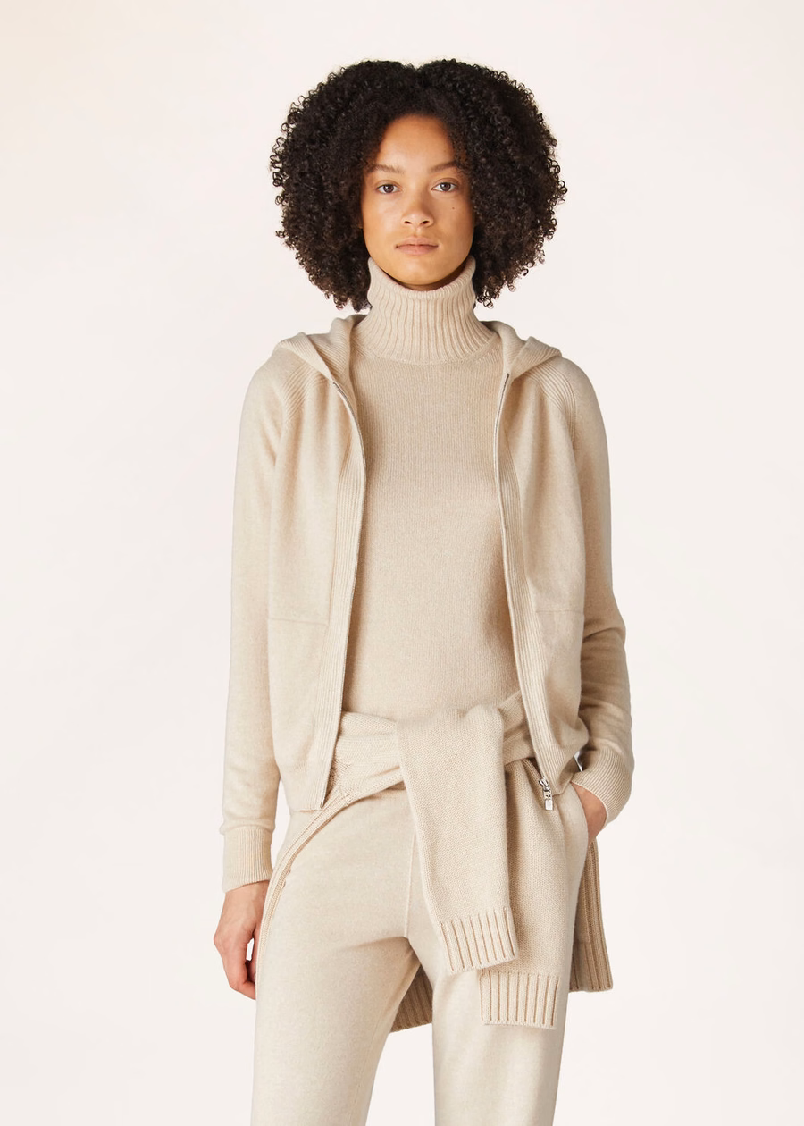 Merano Bomber Baby Cashmere Melange naturel