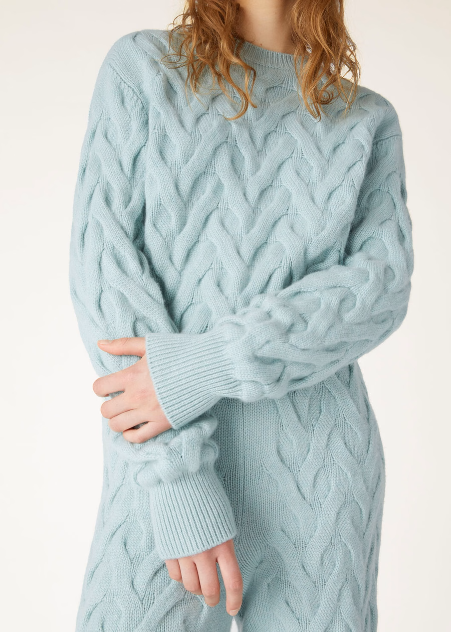 Coconing Crewneck Baby Cashmere Langhe Green Melange