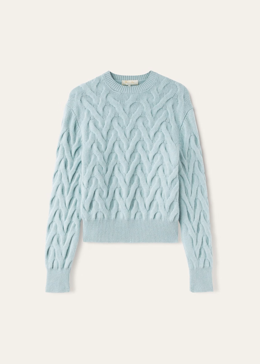 Coconing Crewneck Baby Cashmere Langhe Green Melange