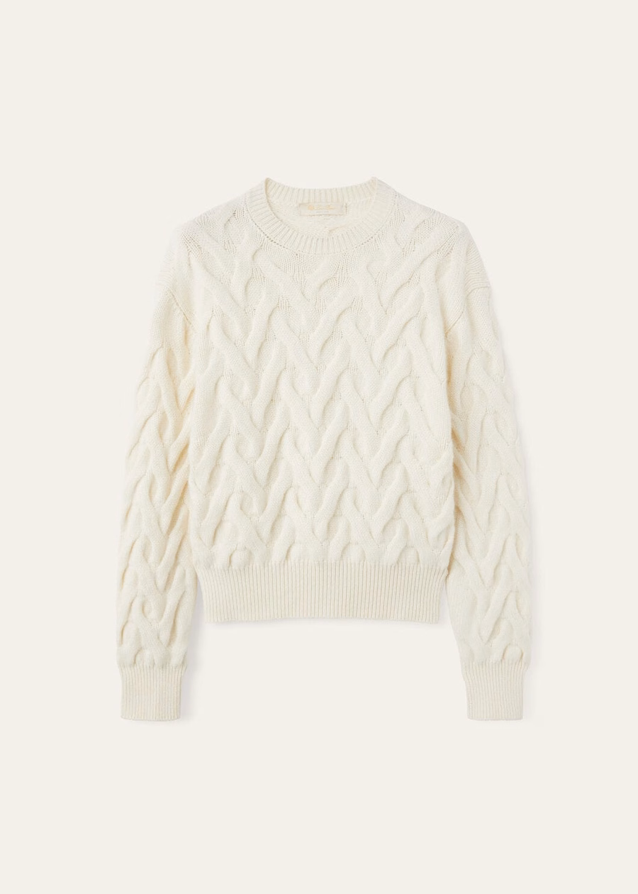 Coconing Crewneck Baby Cashmere White Snow