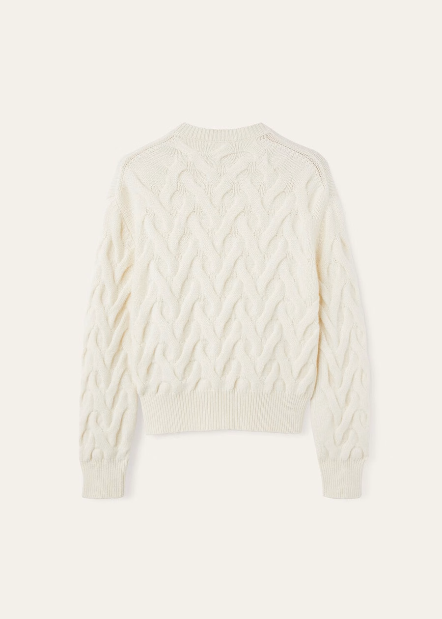 Coconing Crewneck Baby Cashmere White Snow