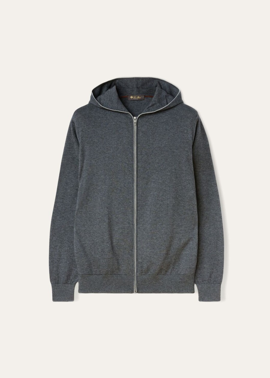 hood leisure bomber katoen kasjmier grijs melange