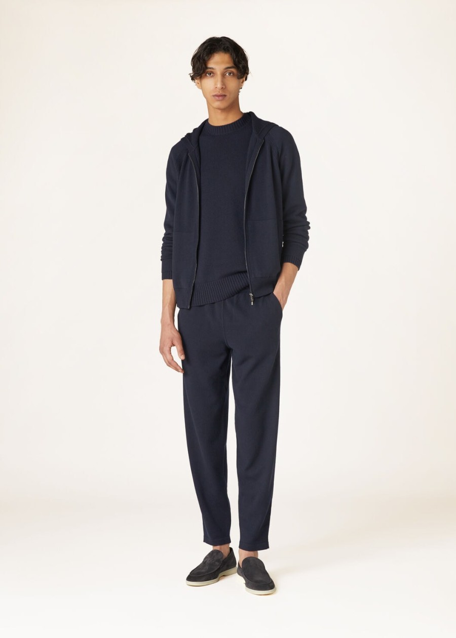 merano baby cashmere bomberjack in marineblauw