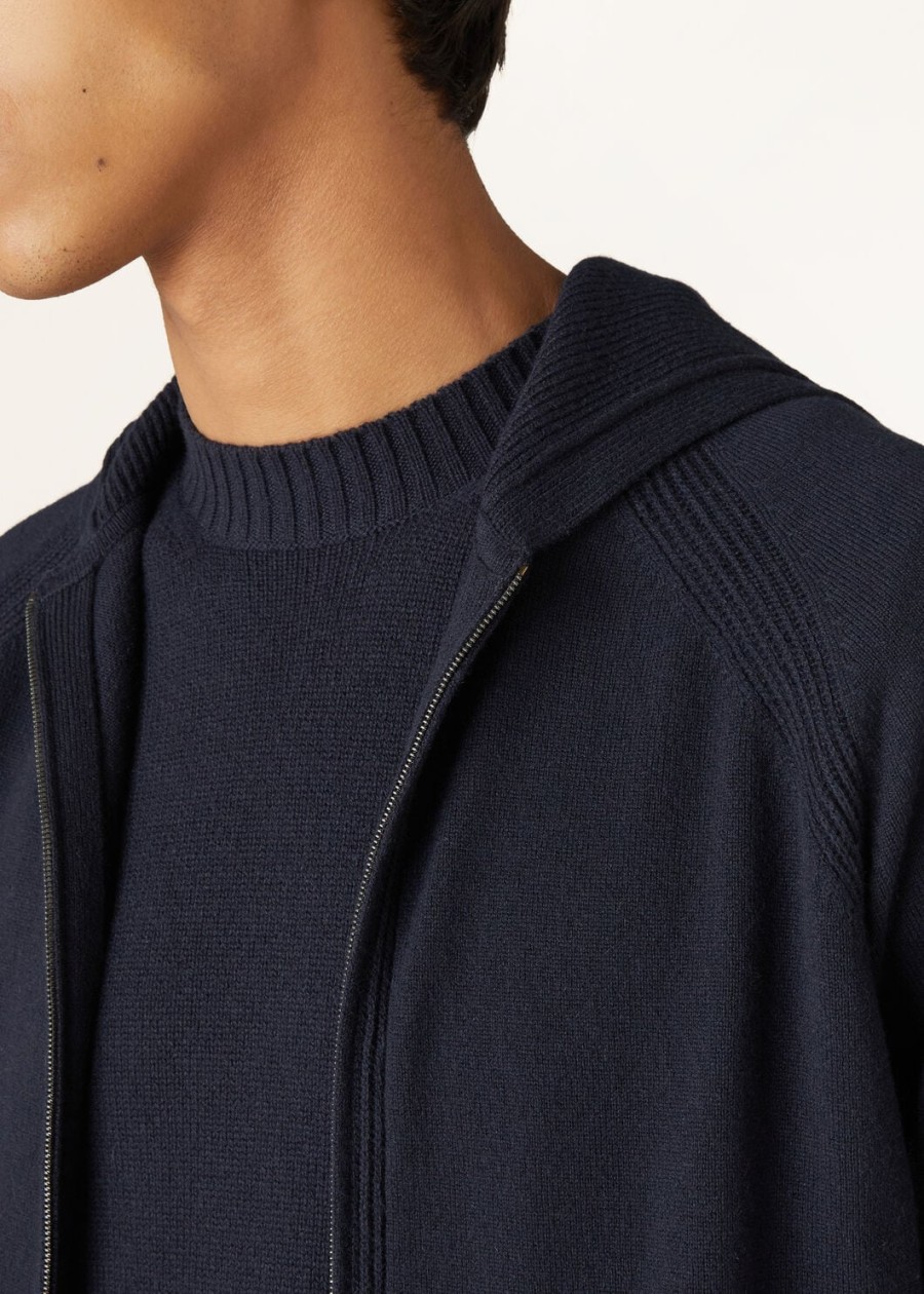 merano baby cashmere bomberjack in marineblauw