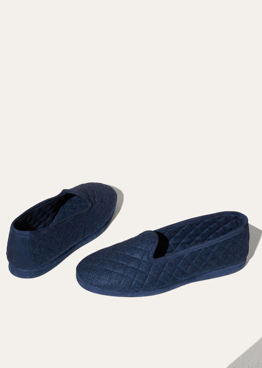 klassieke kasjmier slippers sodalite blue mel