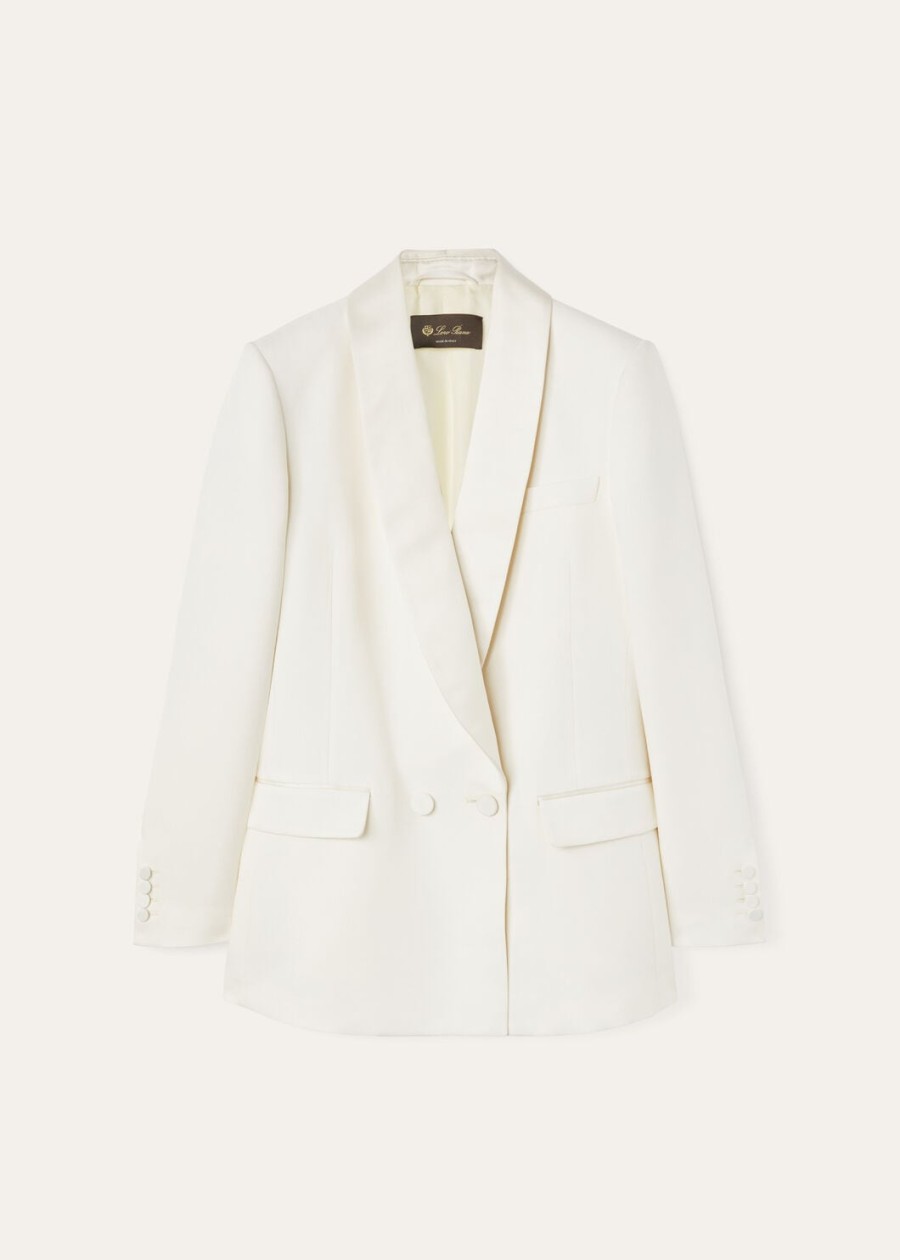 doreen silk virgin wool nougat jacket