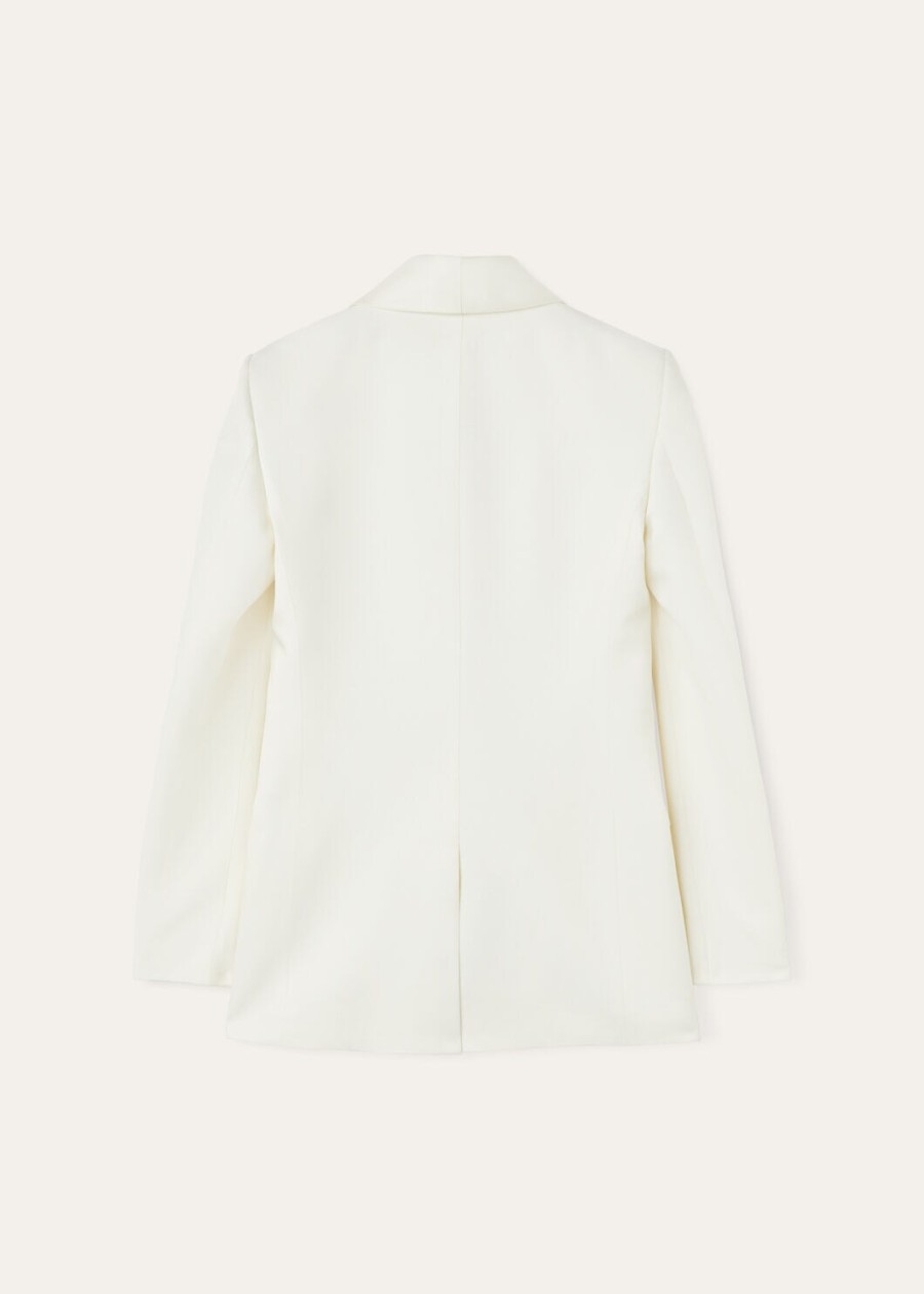 doreen silk virgin wool nougat jacket