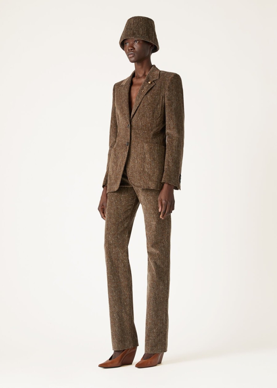 eleanor jacket katoen chocolade noirelichte biscuits