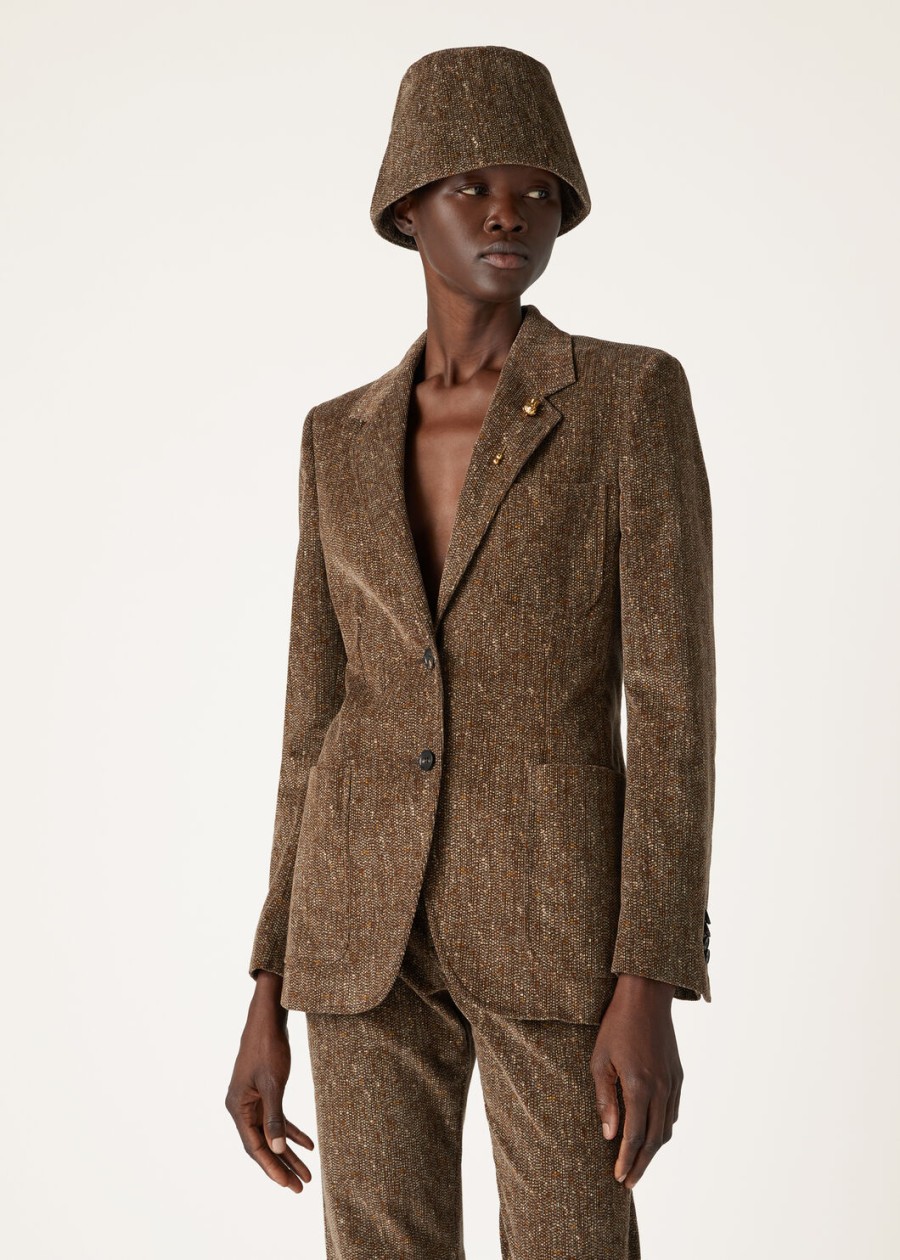 eleanor jacket katoen chocolade noirelichte biscuits