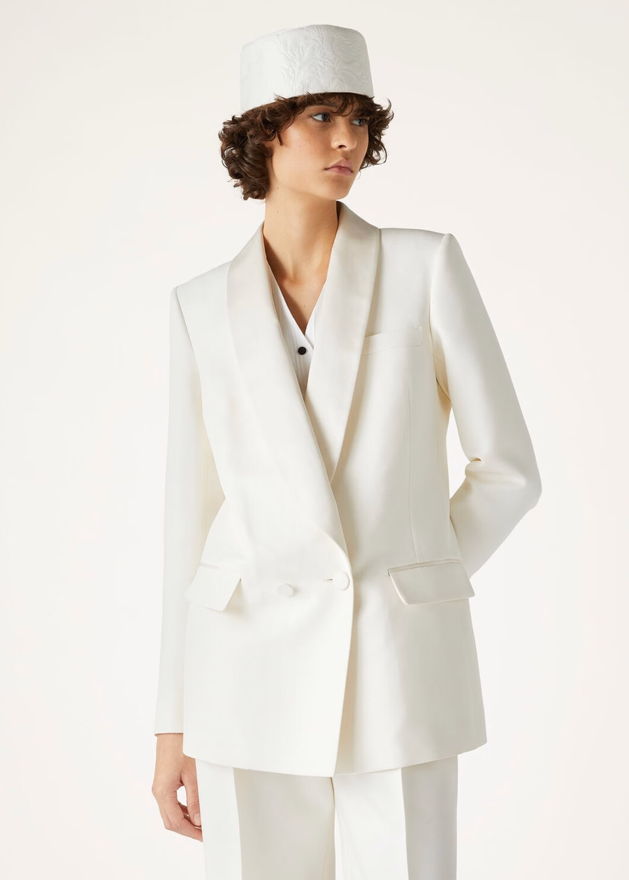 Doreen Silk Virgin Wool Nougat Jacket