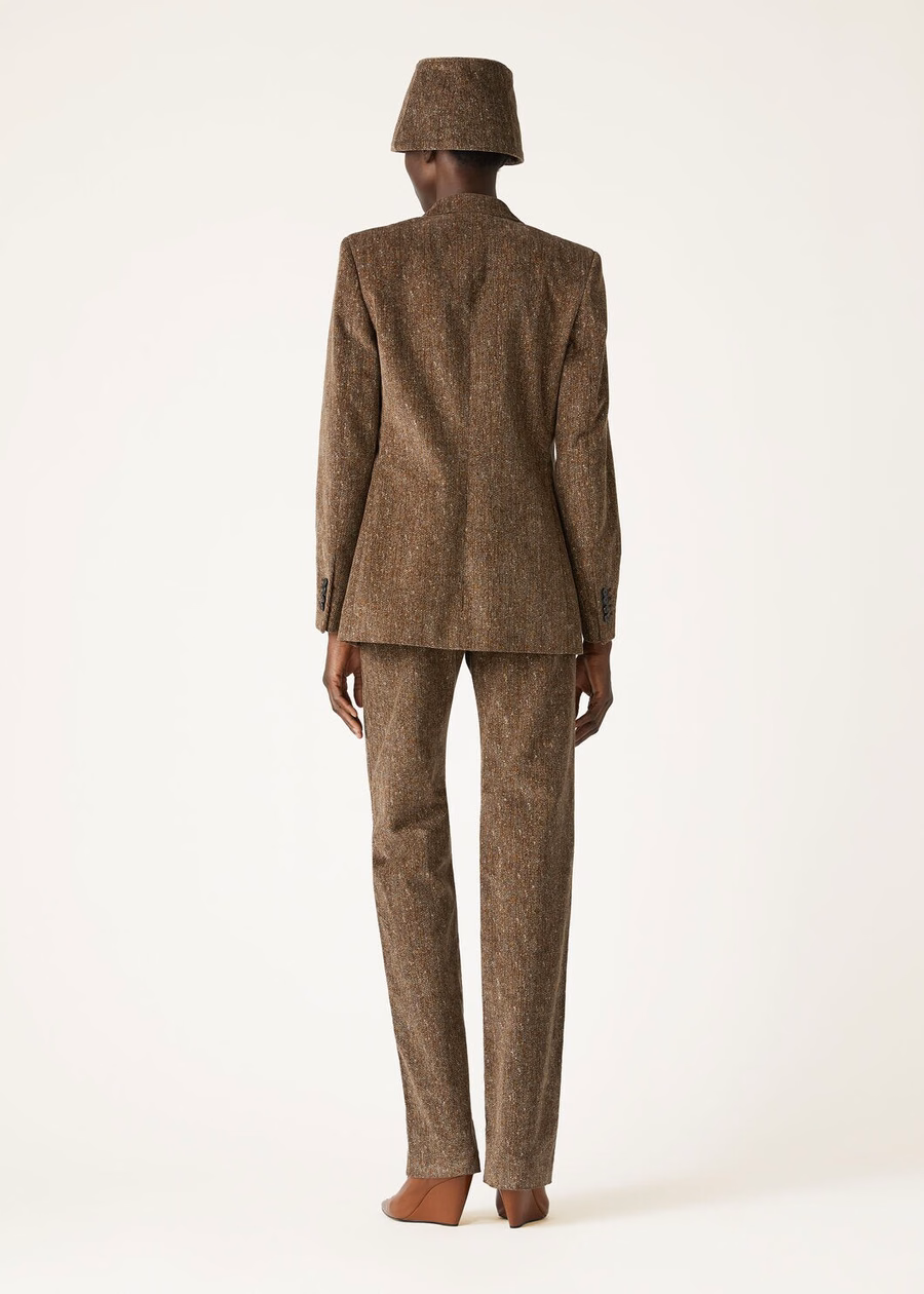 Eleanor Jacket Katoen Chocolade Noire/Lichte Biscuits