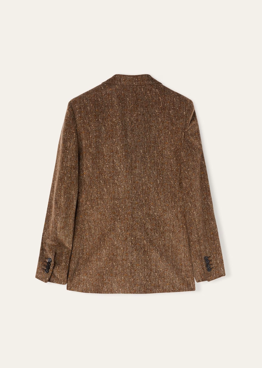 Eleanor Jacket Katoen Chocolade Noire/Lichte Biscuits