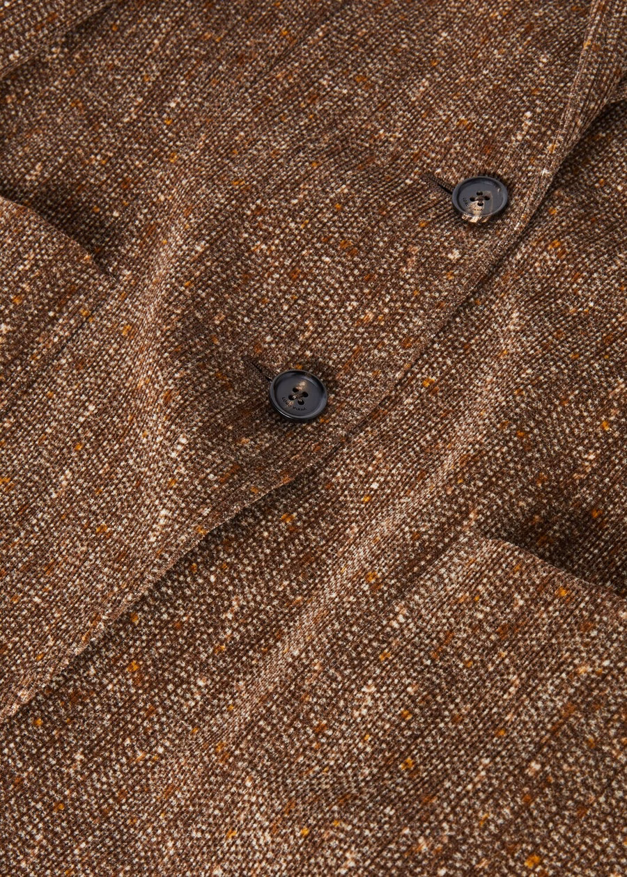 Eleanor Jacket Katoen Chocolade Noire/Lichte Biscuits