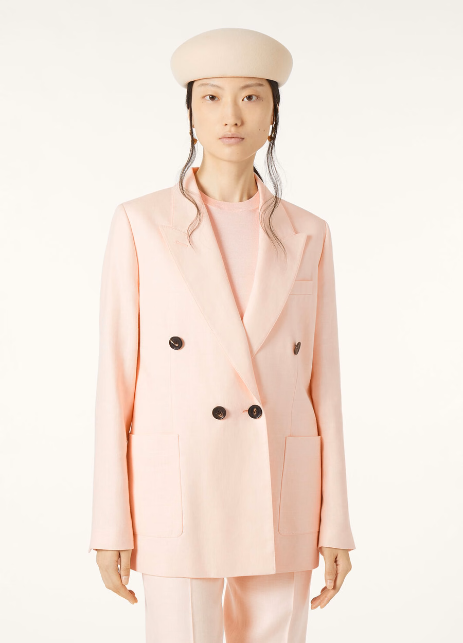 Genny Blazer van zachte, roze scheerwol