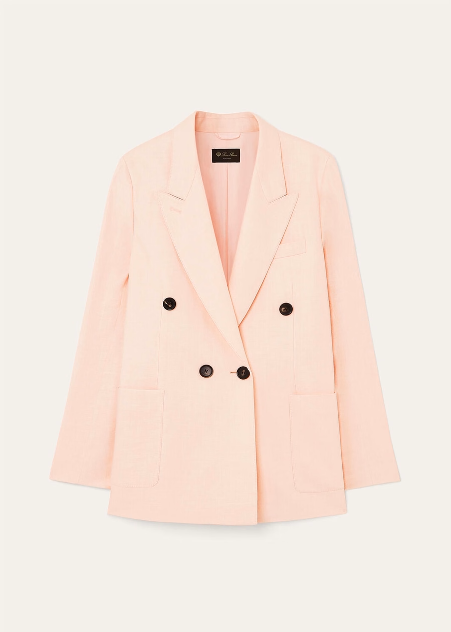 Genny Blazer van zachte, roze scheerwol