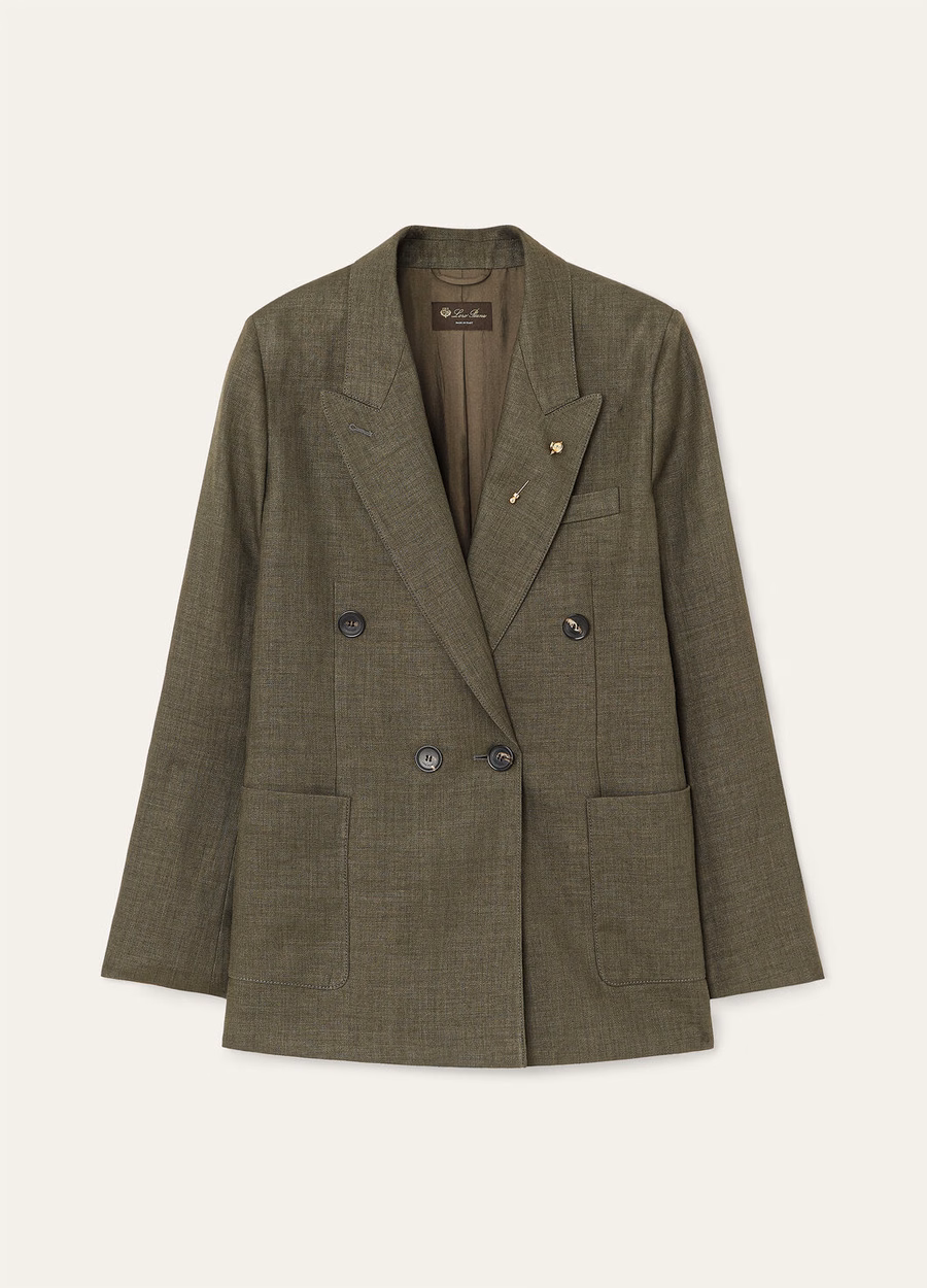 Genny Blazer in scheerwol, dennenzwart