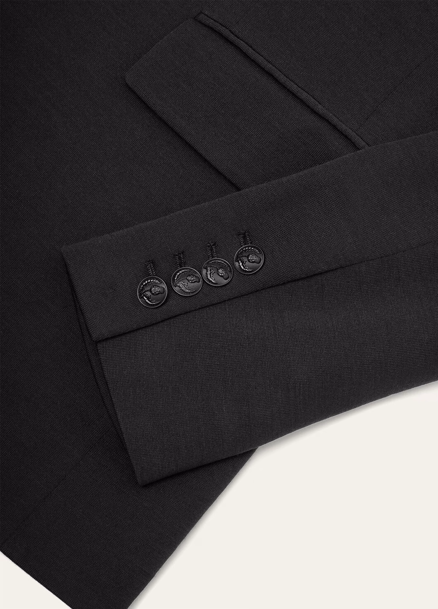 Hellen zwarte blazer van scheerwol