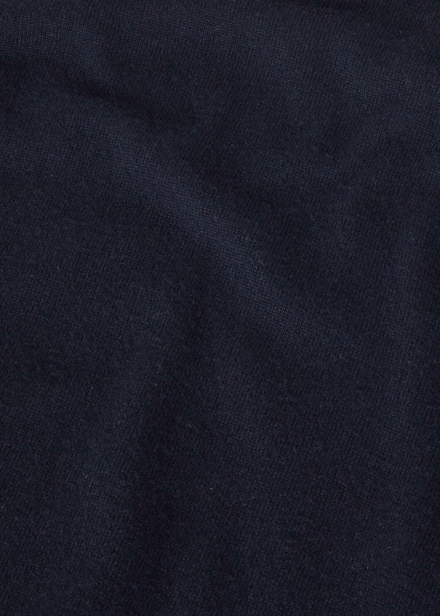 Klassieke coltrui van babykasjmier in marineblauw