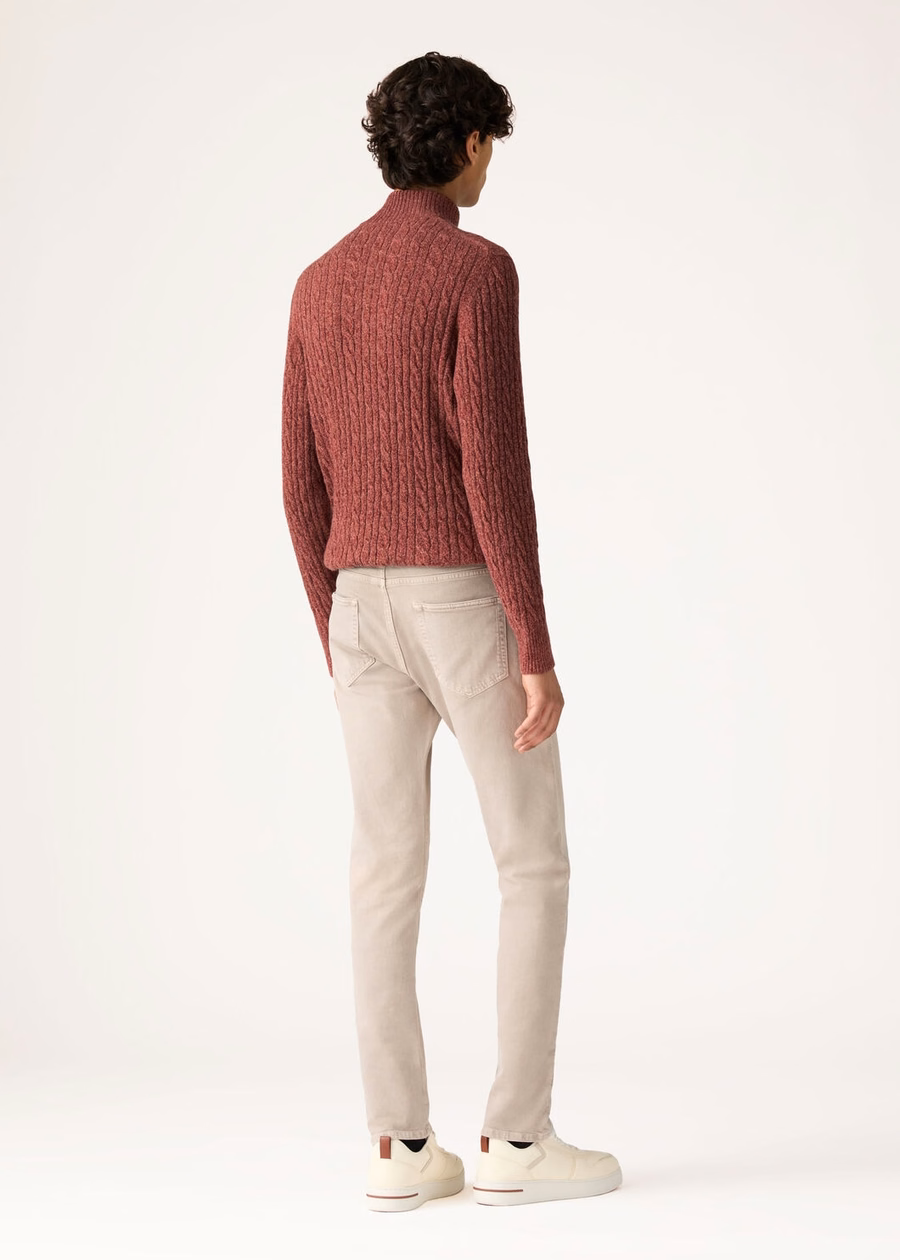 Treccia Baby Cashmere Prestige Oranje/Weathering Steel Trui