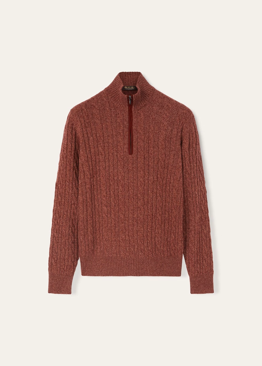 Treccia Baby Cashmere Prestige Oranje/Weathering Steel Trui