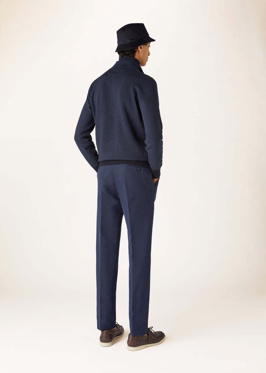 Roadster Mezzocollo Kasjmier Trui Marineblauw/Nachtblauw Reserve