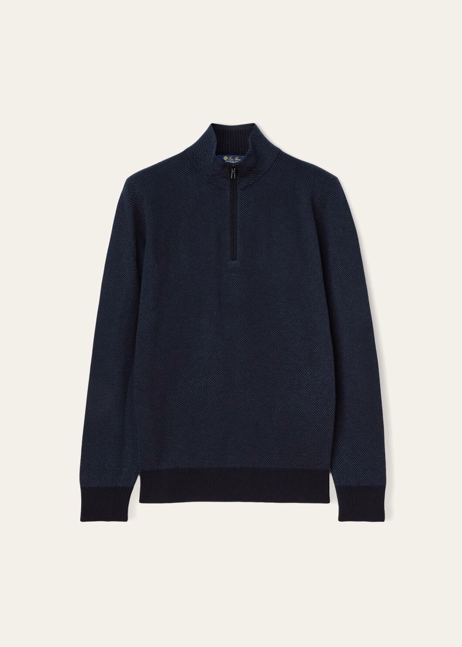 Roadster Mezzocollo Kasjmier Trui Marineblauw/Nachtblauw Reserve