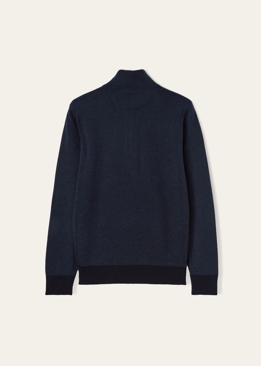 Roadster Mezzocollo Kasjmier Trui Marineblauw/Nachtblauw Reserve