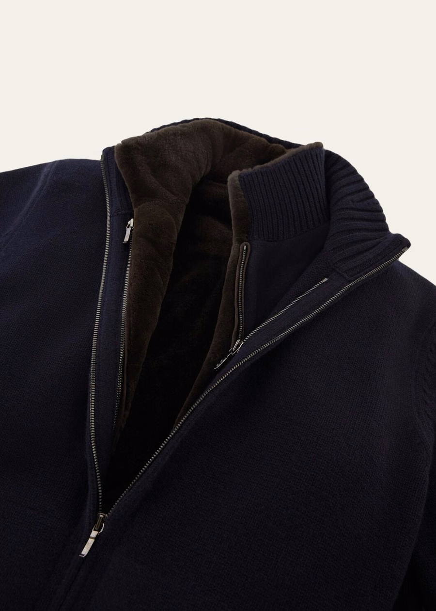 Colman Baby Kasjmier Bomberjack Marineblauw