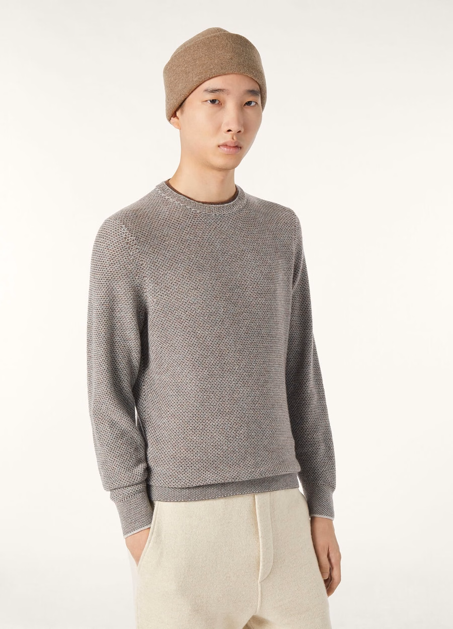 City Pull Crewneck Baby Cashmere Waves On The Cliff