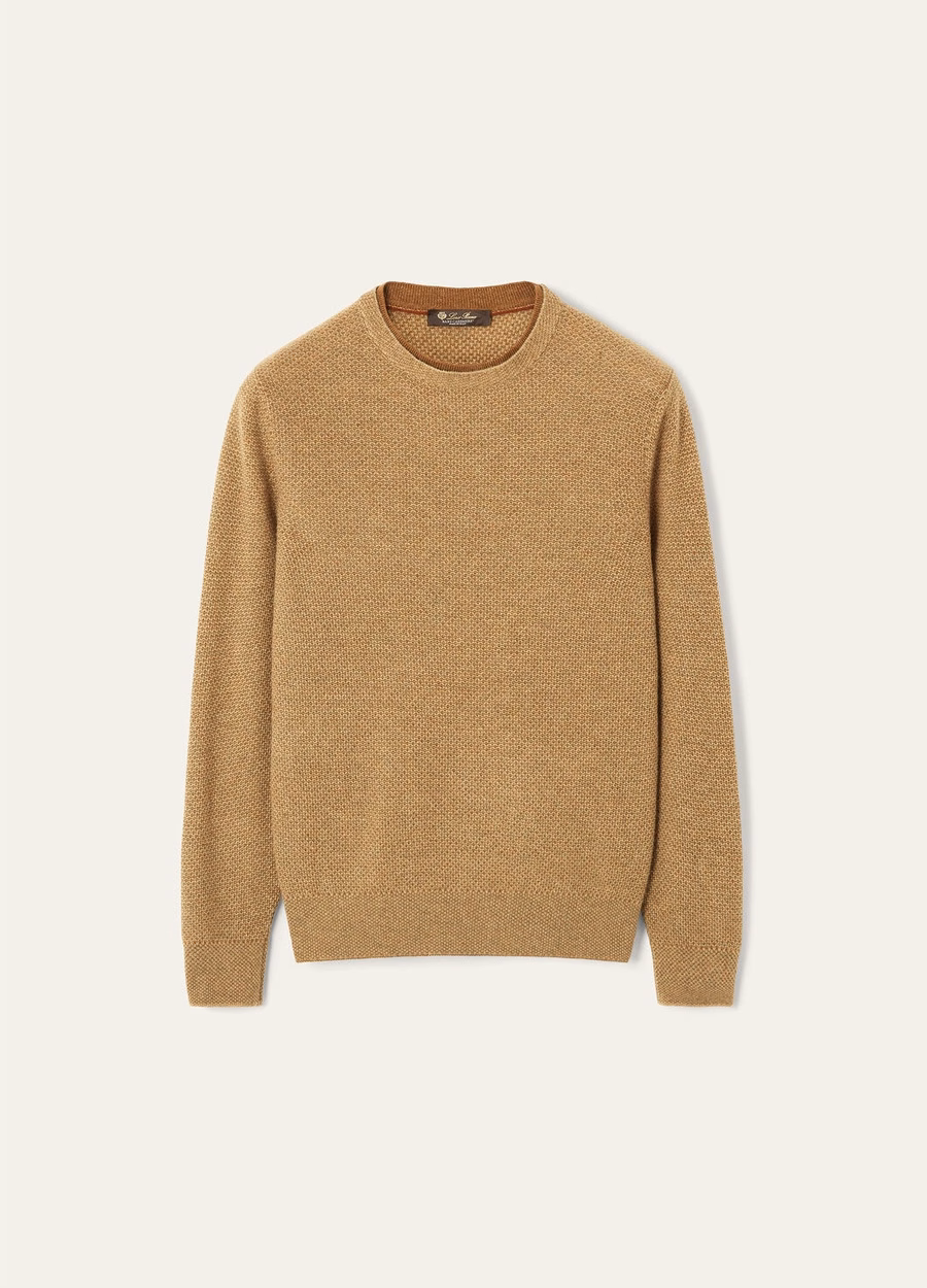 City Pull Crewneck Baby Cashmere Walnut Pesto