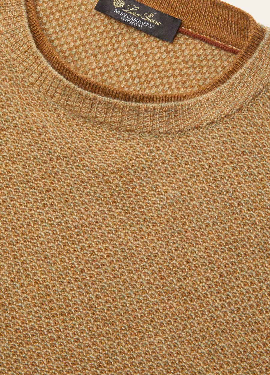 City Pull Crewneck Baby Cashmere Walnut Pesto