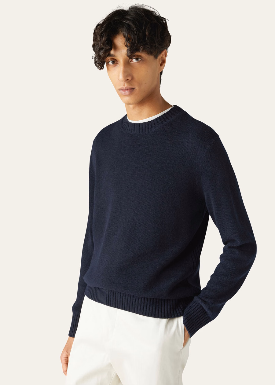 Parksville Crewneck Baby Cashmere Navy
