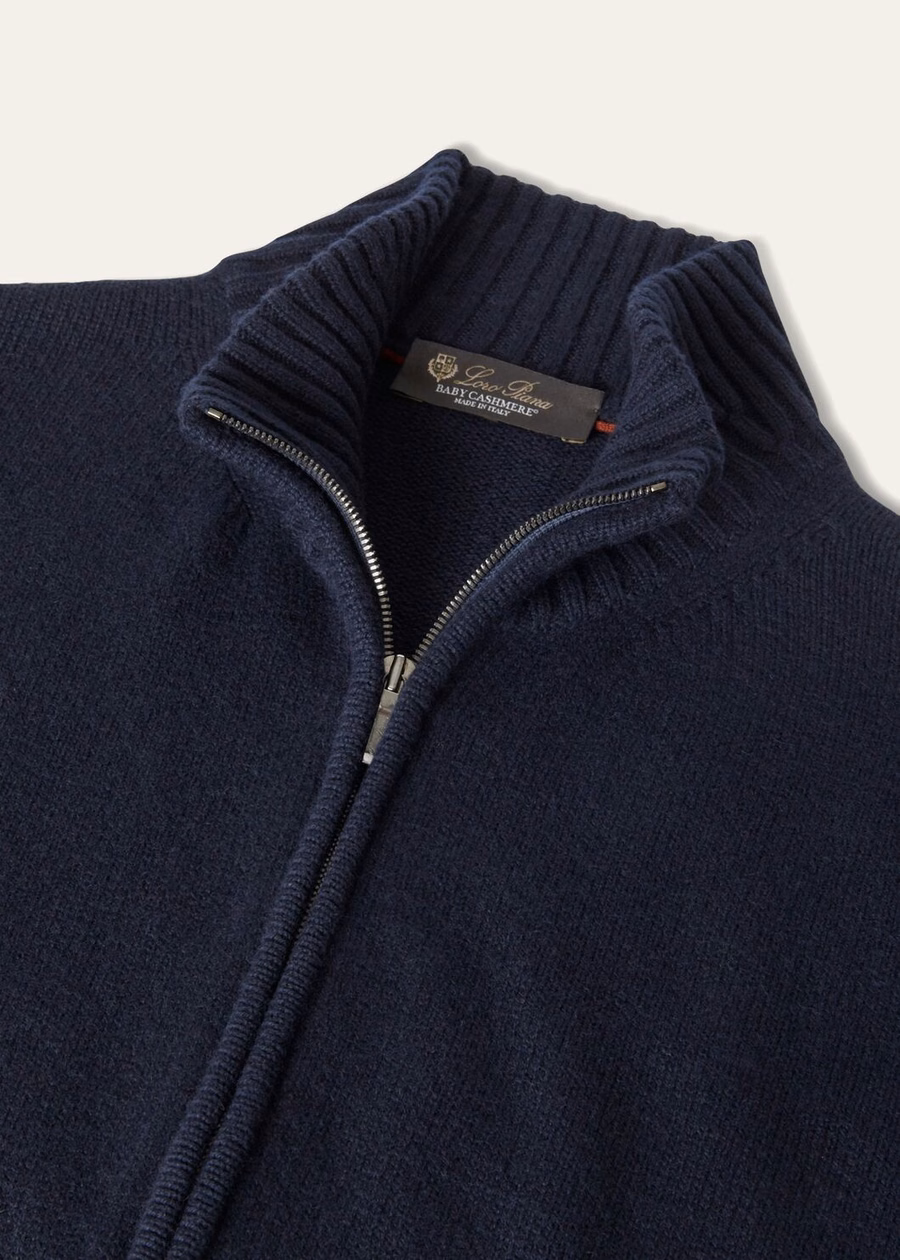 Parksville Bomber Baby Cashmere Jacket Marineblauw