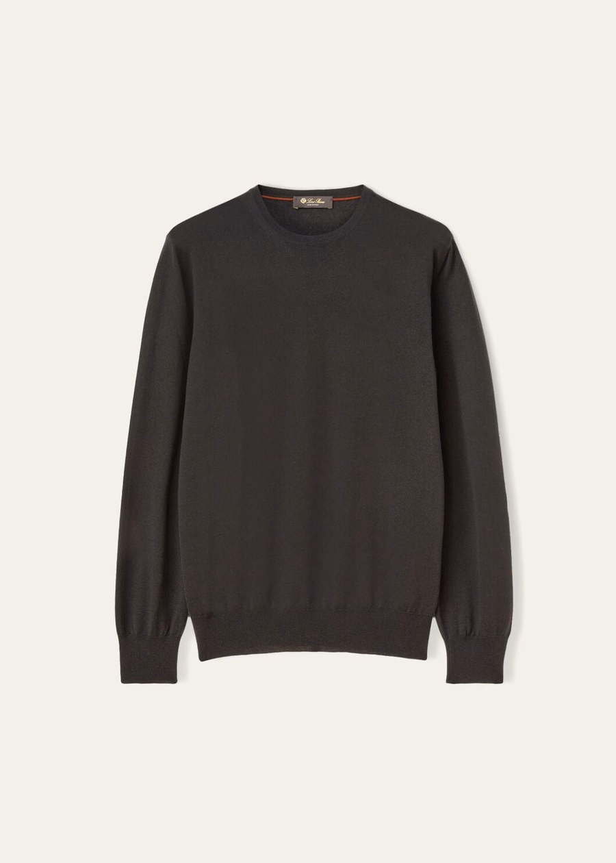 Cash Light Crewneck Cashmere Caviar
