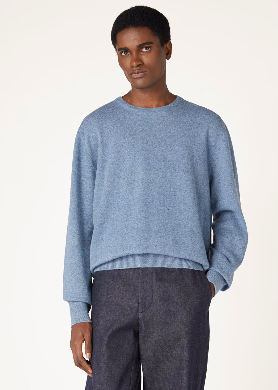 Loro Crewneck Cashmere Dainty Blue Dust Melange
