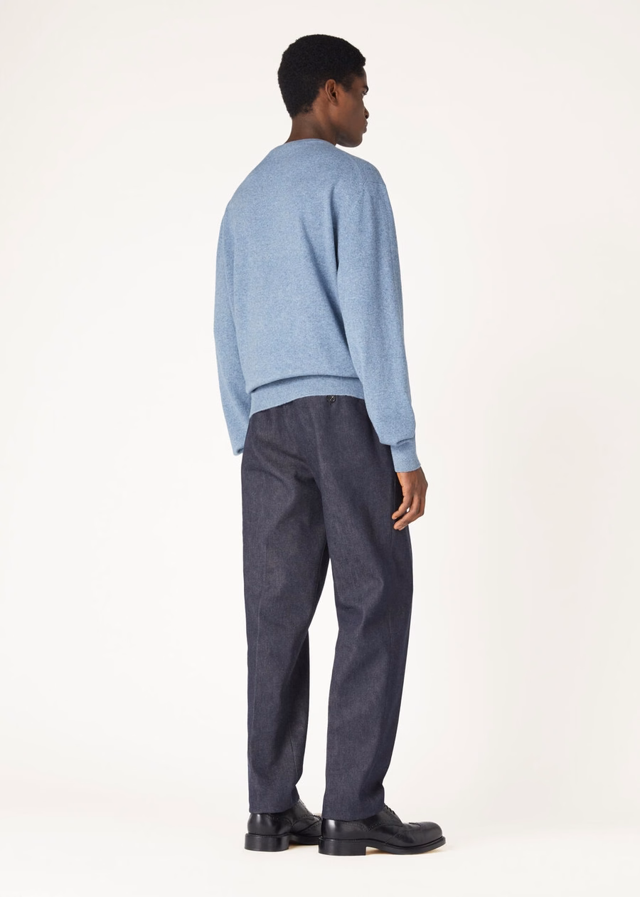 Loro Crewneck Cashmere Dainty Blue Dust Melange