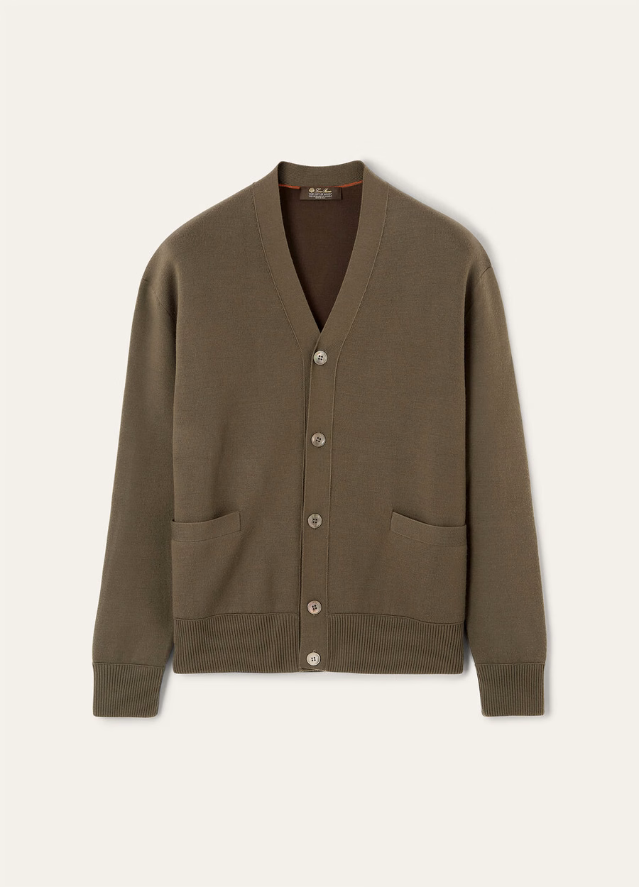 The Gift of Kings® Reed Green/Demitasse Coffee Cardigan