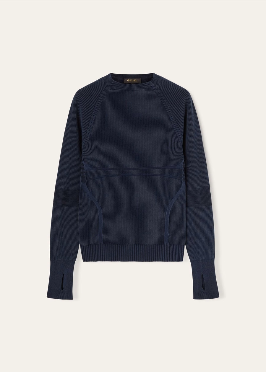 Lagorai Crewneck Zijde Oceaan Diepte