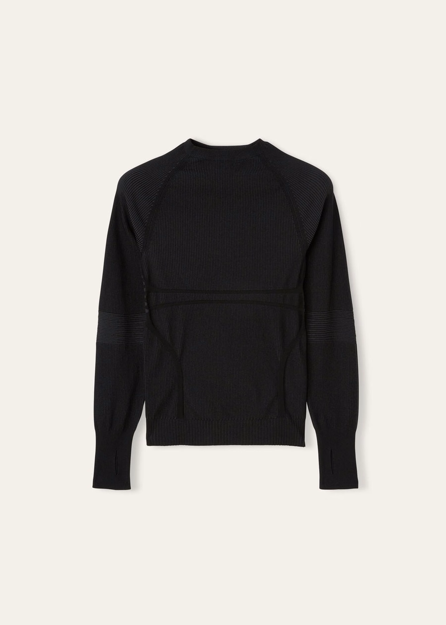 Lagorai Crewneck Zijde Zwart Zand