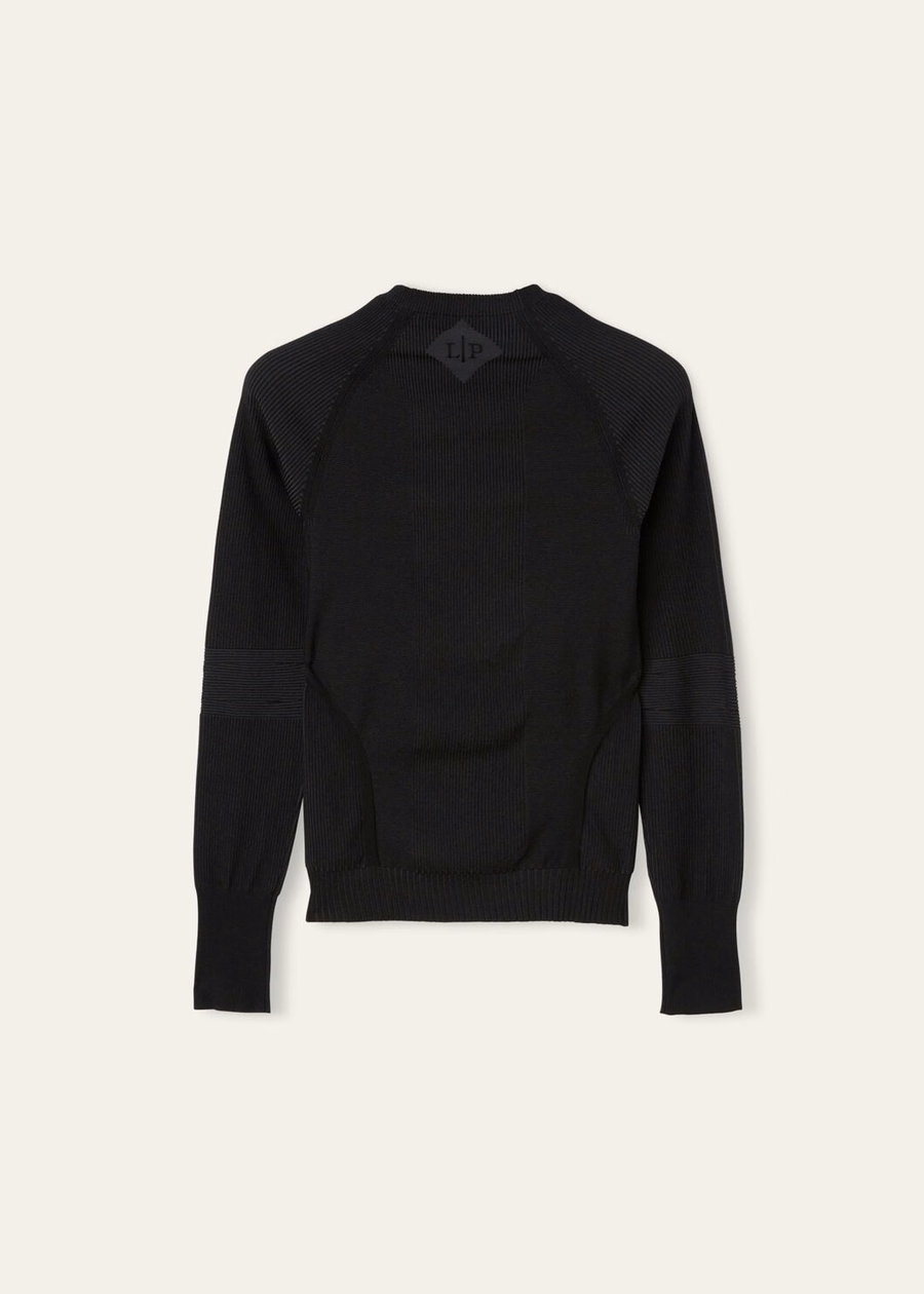 Lagorai Crewneck Zijde Zwart Zand