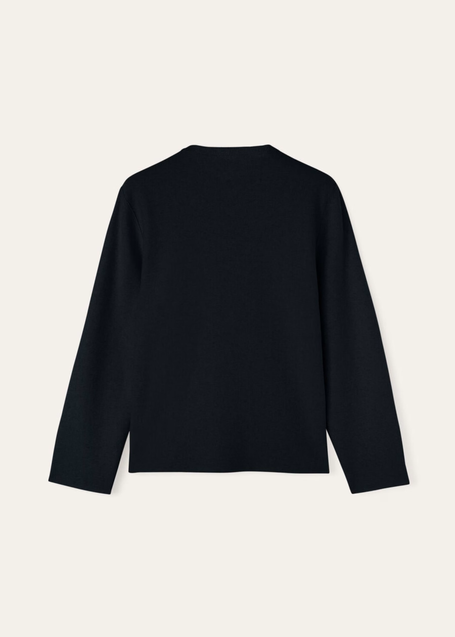 Cashmere Wish® trui met ronde hals, lichtblauw marineblauw