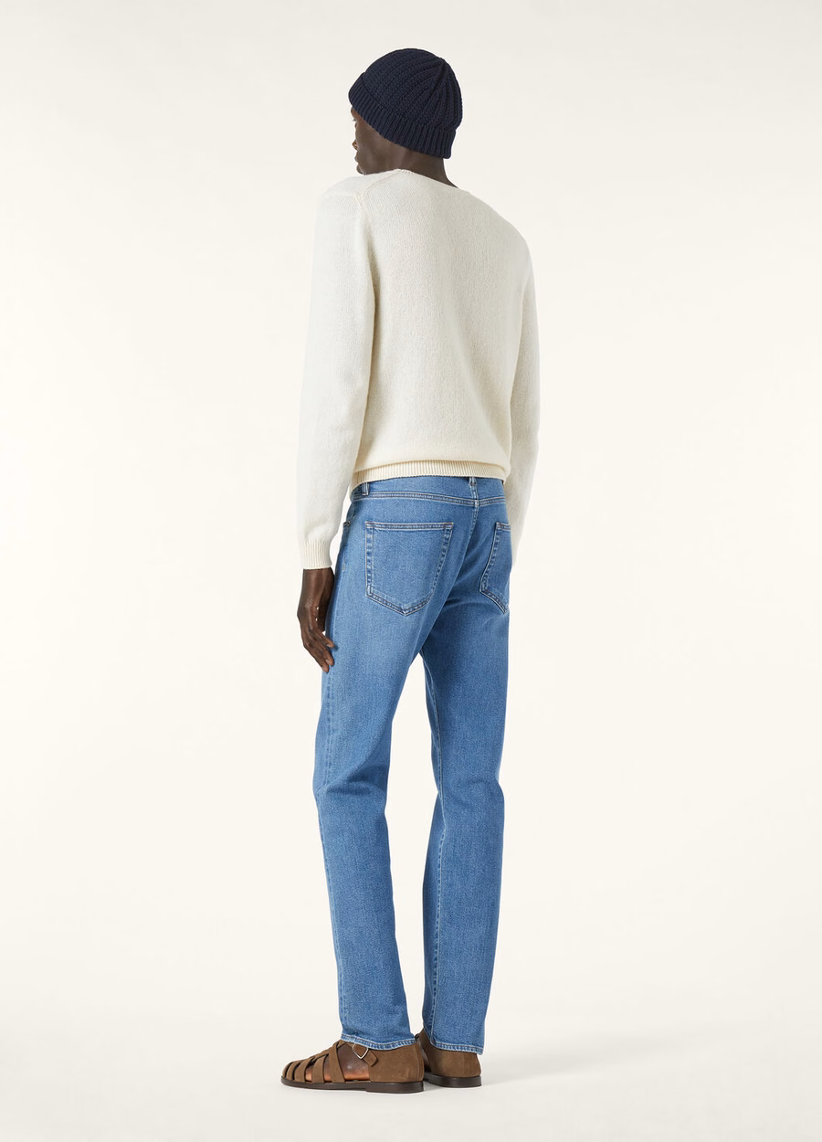 Fobello Crewneck Baby Cashmere White Snow