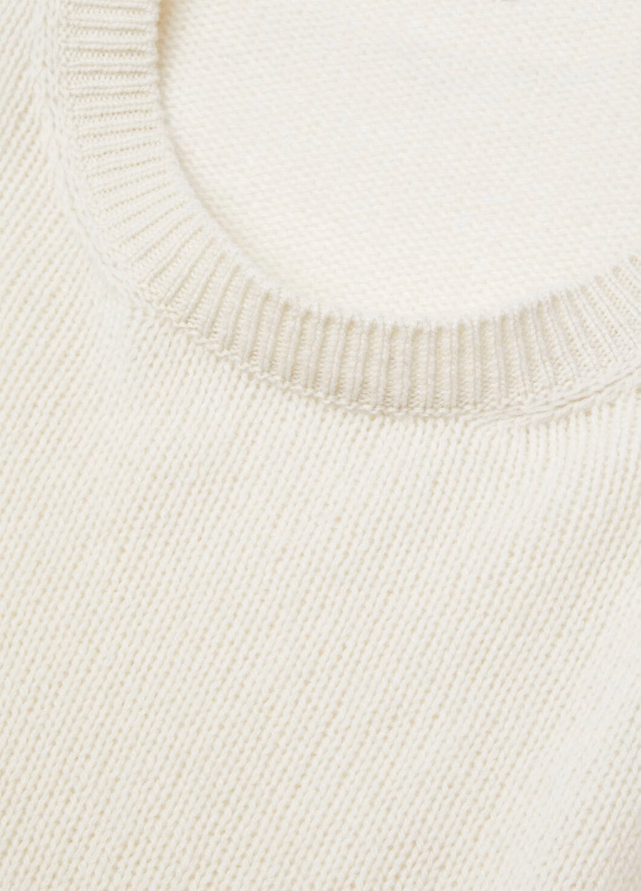 Fobello Crewneck Baby Cashmere White Snow