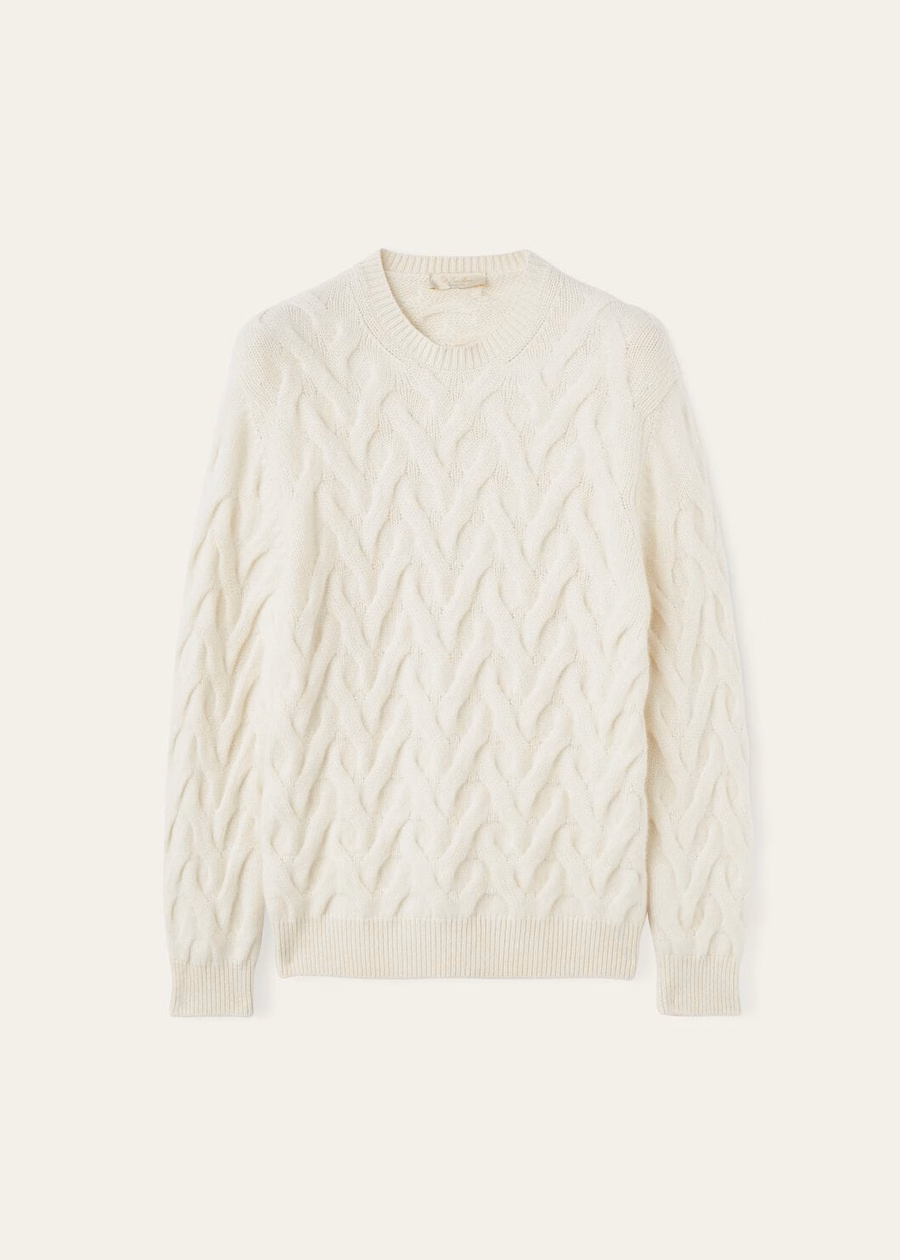 Coconing Crewneck Baby Cashmere White Snow