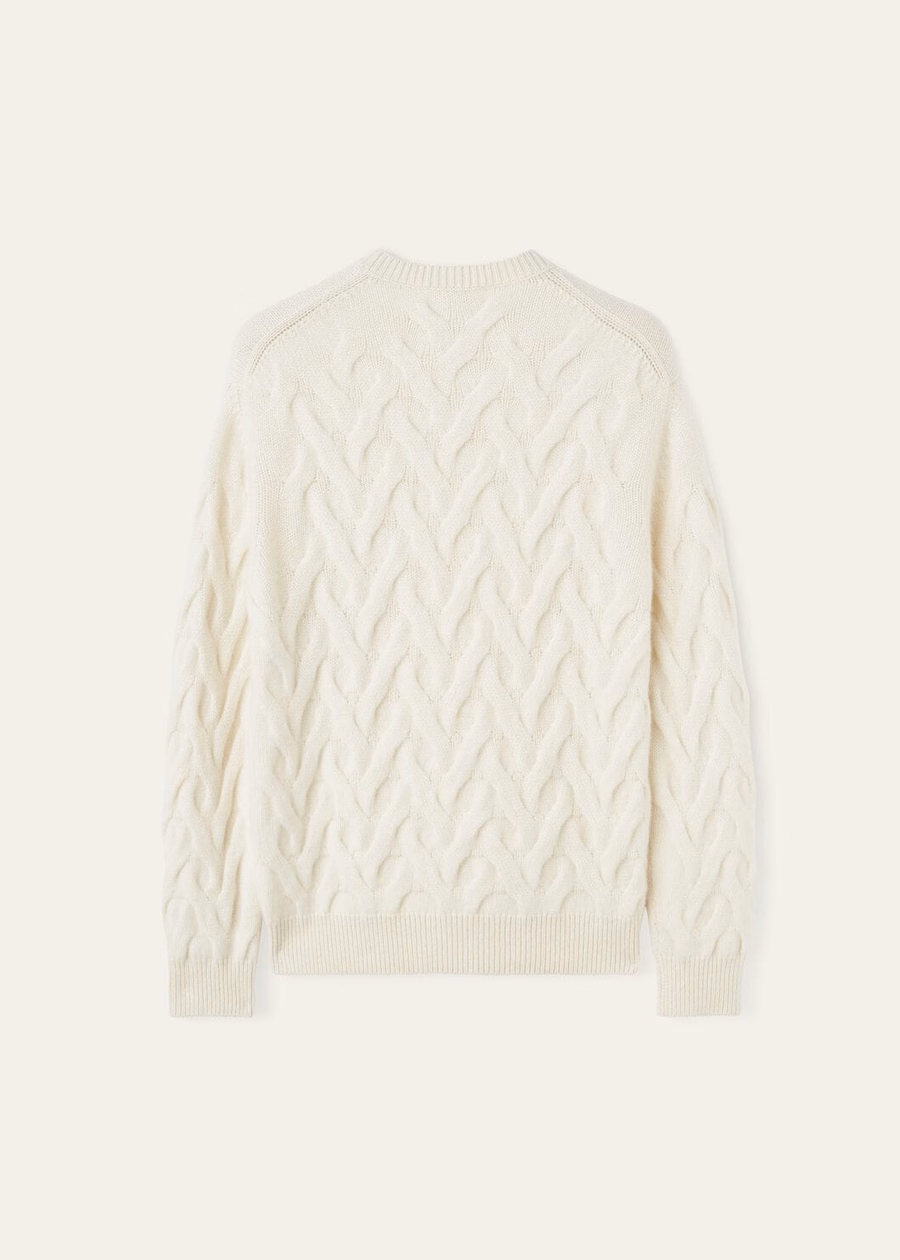 Coconing Crewneck Baby Cashmere White Snow